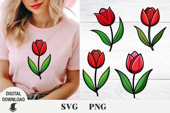 Flower Svg, Tulip Svg, Floral Svg, Sprin