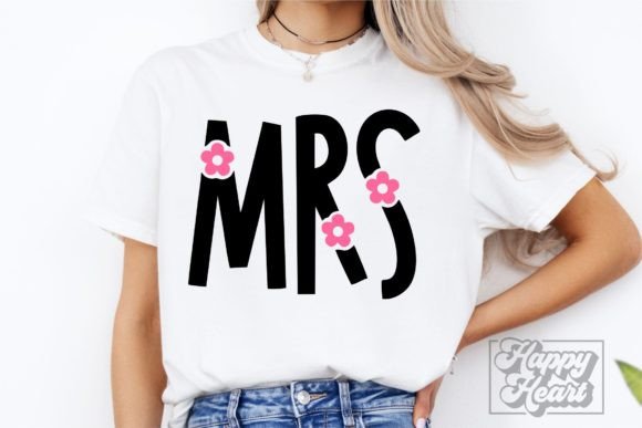 Mrs Flower Floral SVG PNG - Wedding