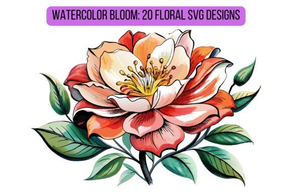 Watercolor Bloom 20 Floral SVG Designs